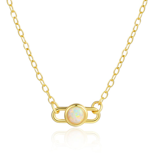 Collar de Aleación Bañado en Oro con Cristal Emporia® Blanco