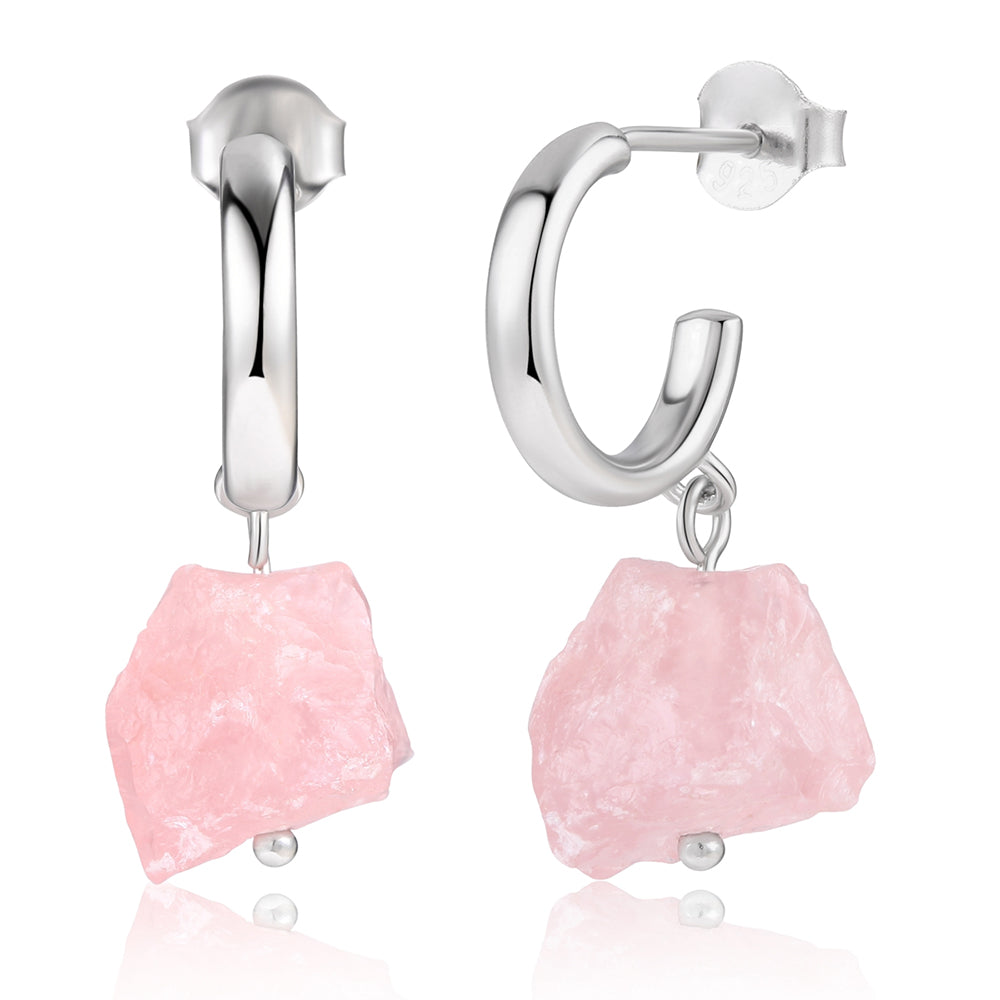 Pendientes de Aleación Bañado en Oro con Cristal Emporia® Rosa 1 