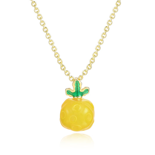 Collar de Aleación Bañado en Oro con Cristal Emporia® Amarillo y Cristal Emporia® Verde