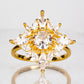 Anillo de Aleación Bañado en Oro con Cristal Emporia® Blanco