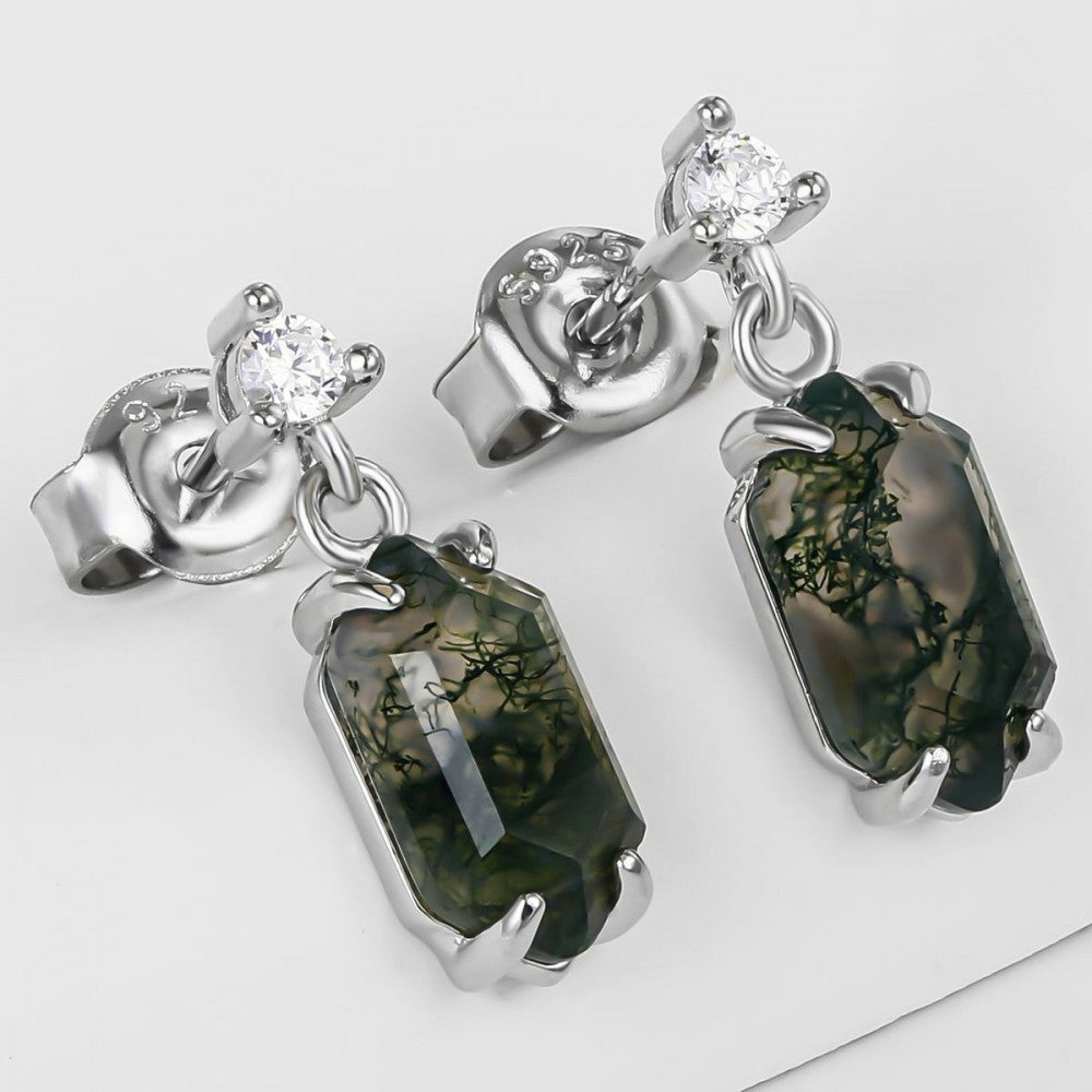 Pendientes de Aleación Bañado en Oro con Cristal Emporia® Negro 1 