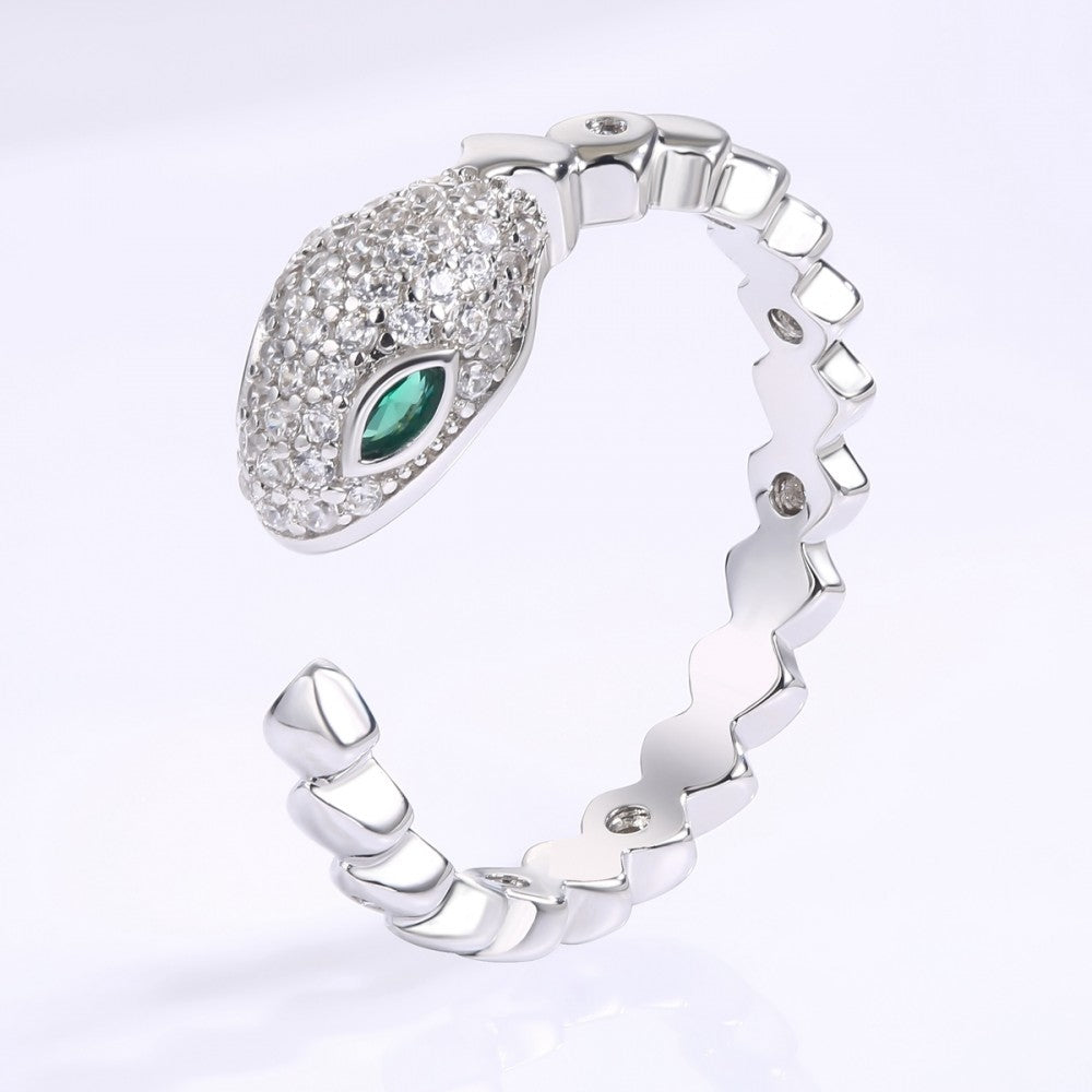 Anillo de Aleación Bañado en Oro con Cristal Emporia® Blanco 1 