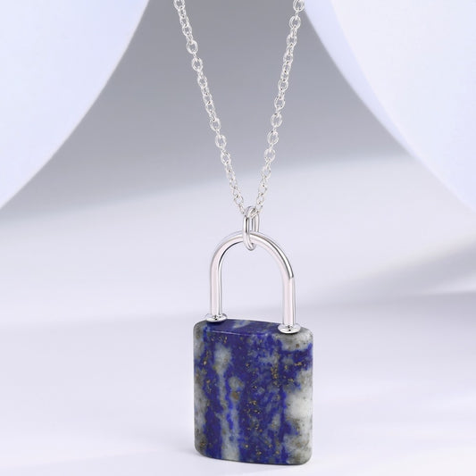 Collar de Aleación Bañado en Oro con Cristal Emporia® Azul