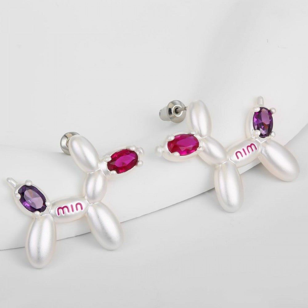 Pendientes de Aleación Bañado en Oro con Cristal Emporia® Rojo 1 