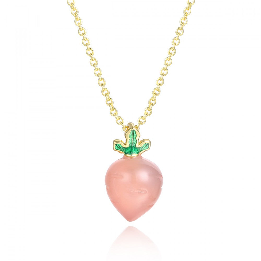 Collar de Aleación Bañado en Oro con Cristal Emporia® Rosa 1 