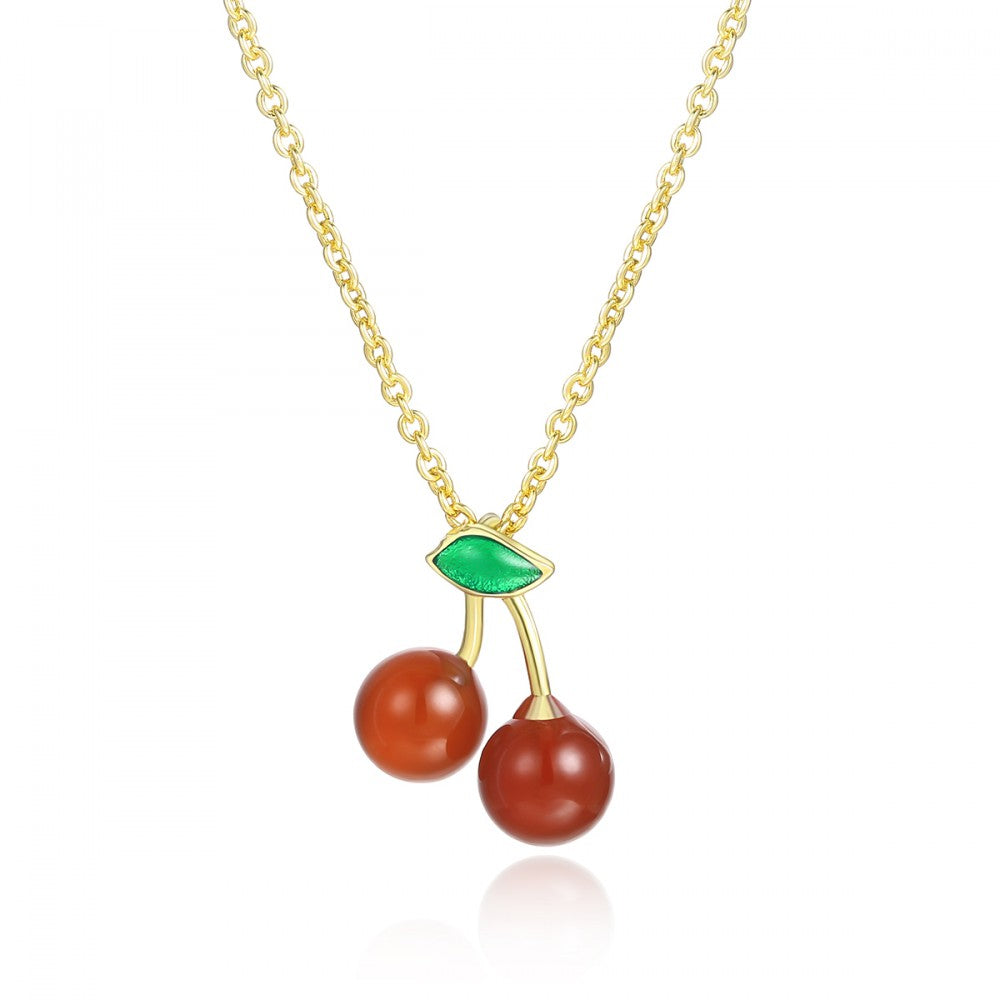 Collar de Aleación Bañado en Oro con Cristal Emporia® Rojo