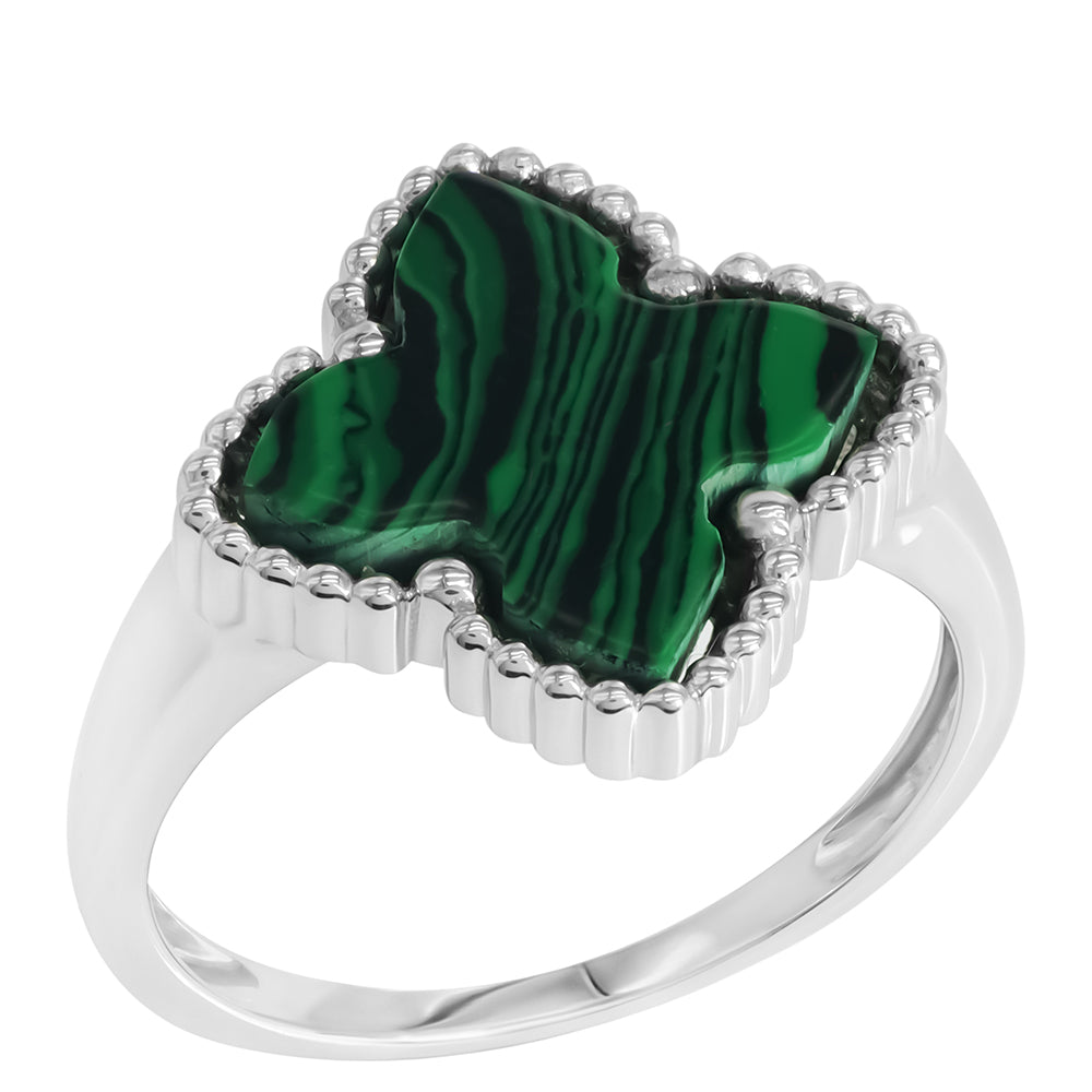 Anillo de Plata con Malaquita