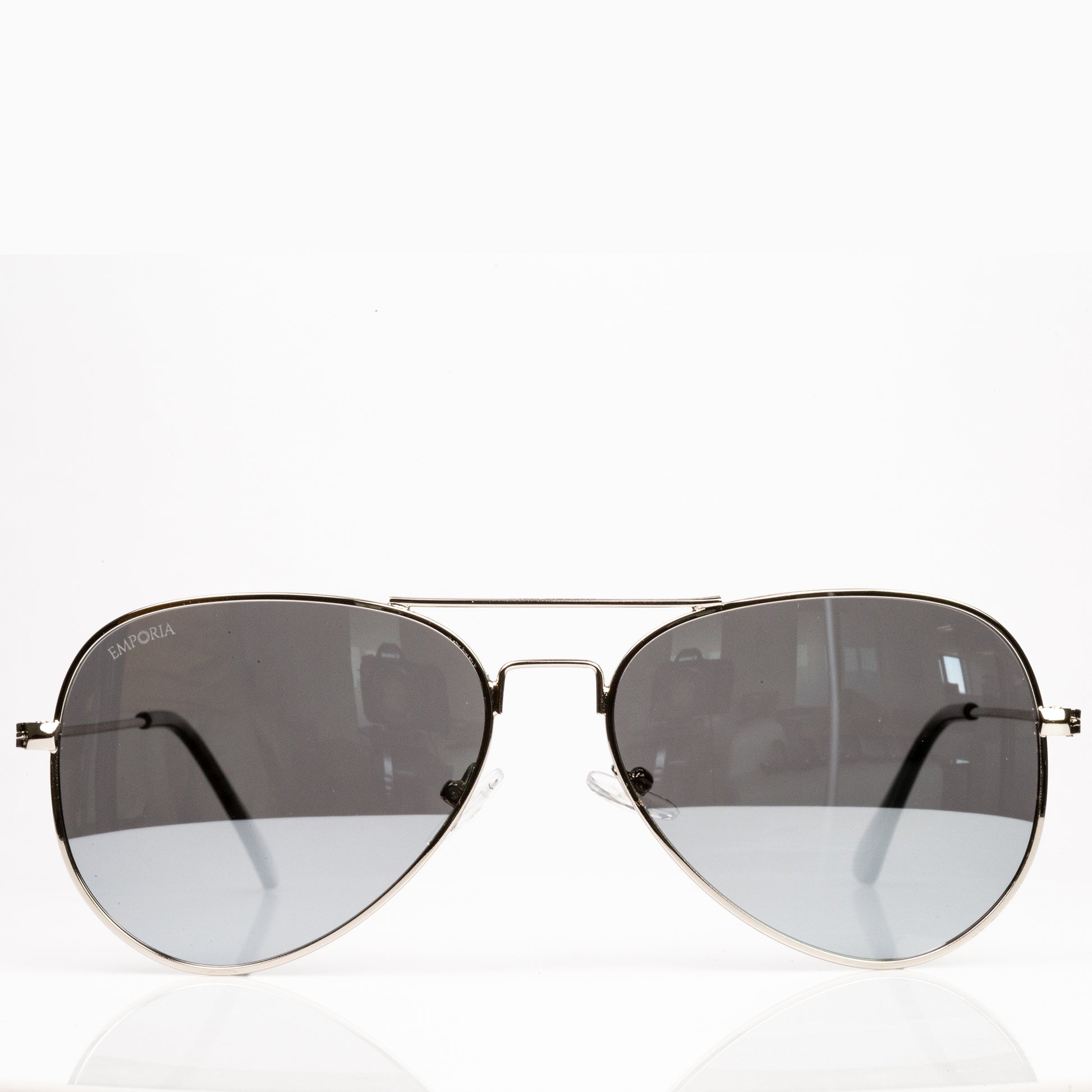 Emporia Italy - Gafas de sol piloto "CRYSTAL", gafas de sol polarizadas con filtro UV con estuche y paño de limpieza, lentes cromo-plata, montura plateada 4 Emporia Italy - Gafas de sol piloto "CRYSTAL", gafas de sol polarizadas con filtro UV con estuche y paño de limpieza, lentes cromo-plata, montura plateada