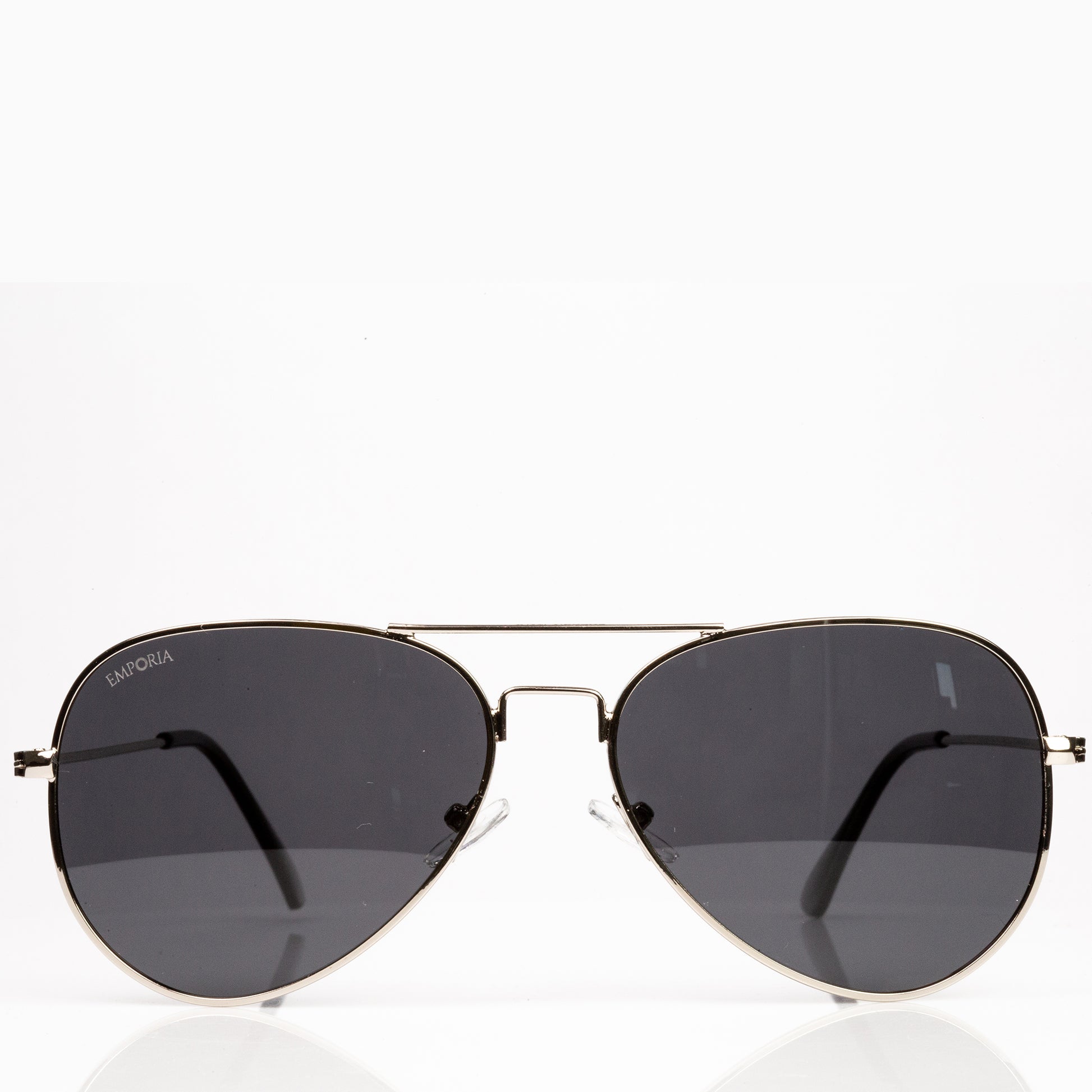 Emporia Italy - Gafas de sol piloto "JEFE", gafas de sol polarizadas con filtro UV con  estuche y paño de limpieza, lentes gris oscuro, montura plateada 5 Emporia Italy - Gafas de sol piloto "JEFE", gafas de sol polarizadas con filtro UV con  estuche y paño de limpieza, lentes gris oscuro, montura plateada