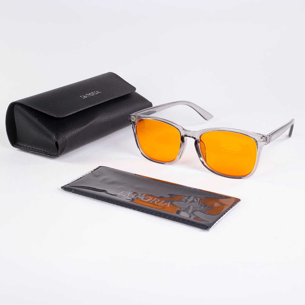 EMPORIA bluelight blocking glasses, orange lens, transparent frame 1 