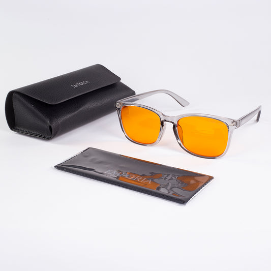 EMPORIA bluelight blocking glasses, orange lens, transparent frame