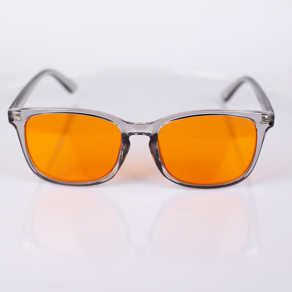 EMPORIA bluelight blocking glasses, orange lens, transparent frame