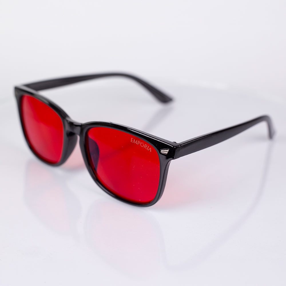 EMPORIA bluelight blocking glasses, red lens, black frame 3 
