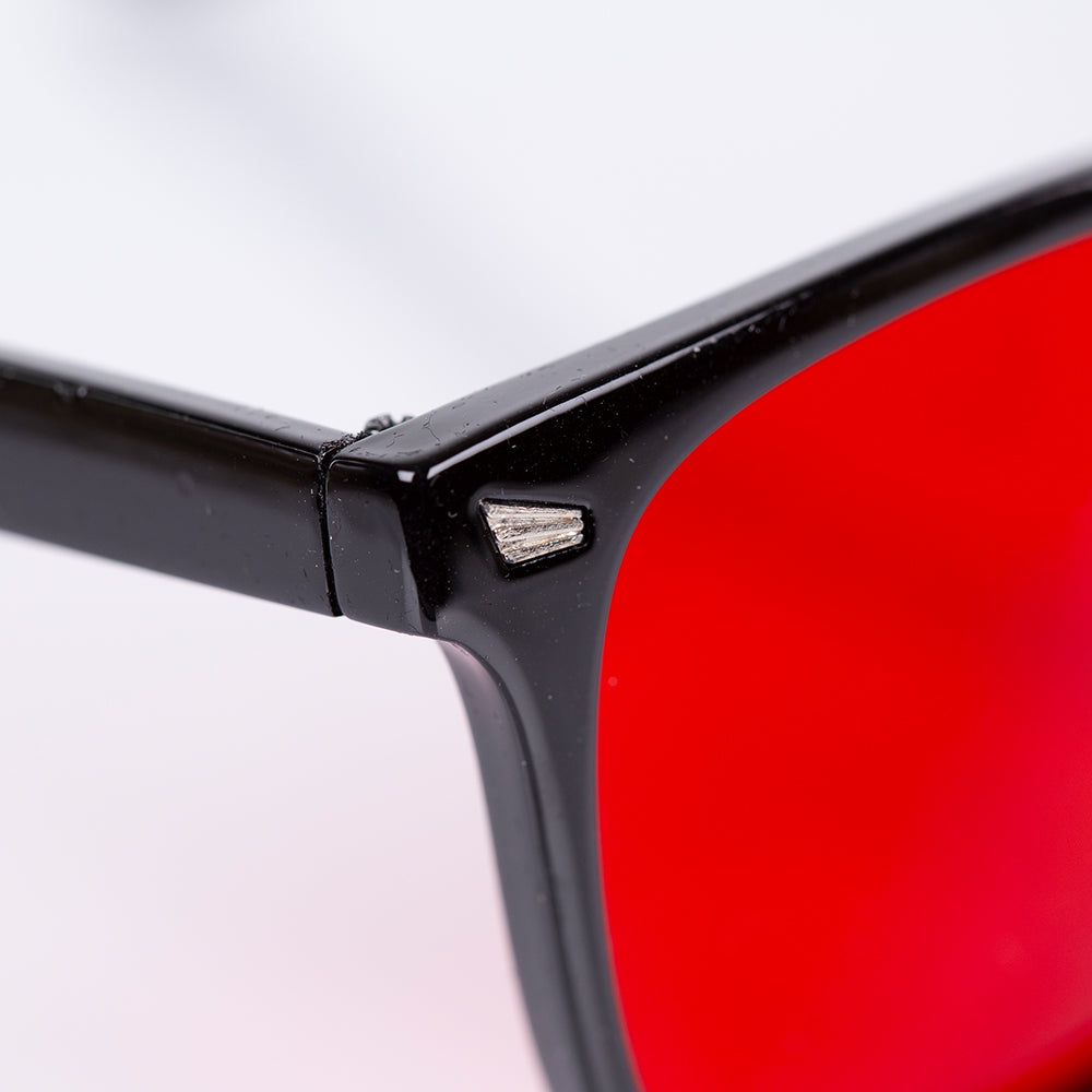EMPORIA bluelight blocking glasses, red lens, black frame