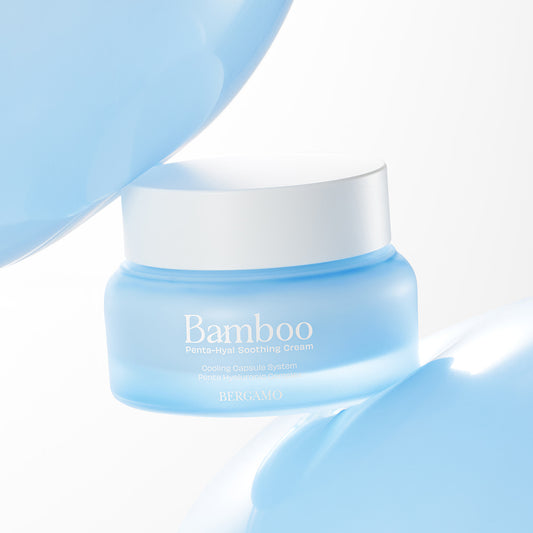 Crema facial calmante 5 en 1 con ácido hialurónico de BERGAMO Bamboo – 50 g
