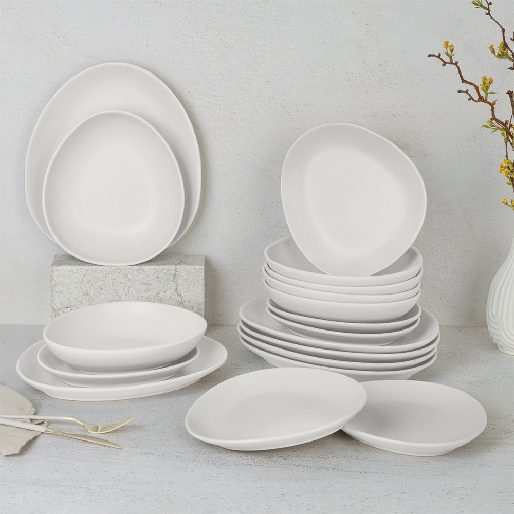 Berlinger Haus Vajilla de 18 platos, coler crema mate