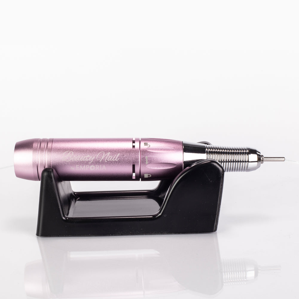 Juego de limas de uñas de belleza profesional Emporia con cabezales intercambiables - Rosa 6 
