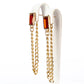 Reloj de Aleación Bañado en Oro con Cristal Emporia® Rojo y Cristal Emporia® Blanco ( Collar +Pendientes +Pulsera )