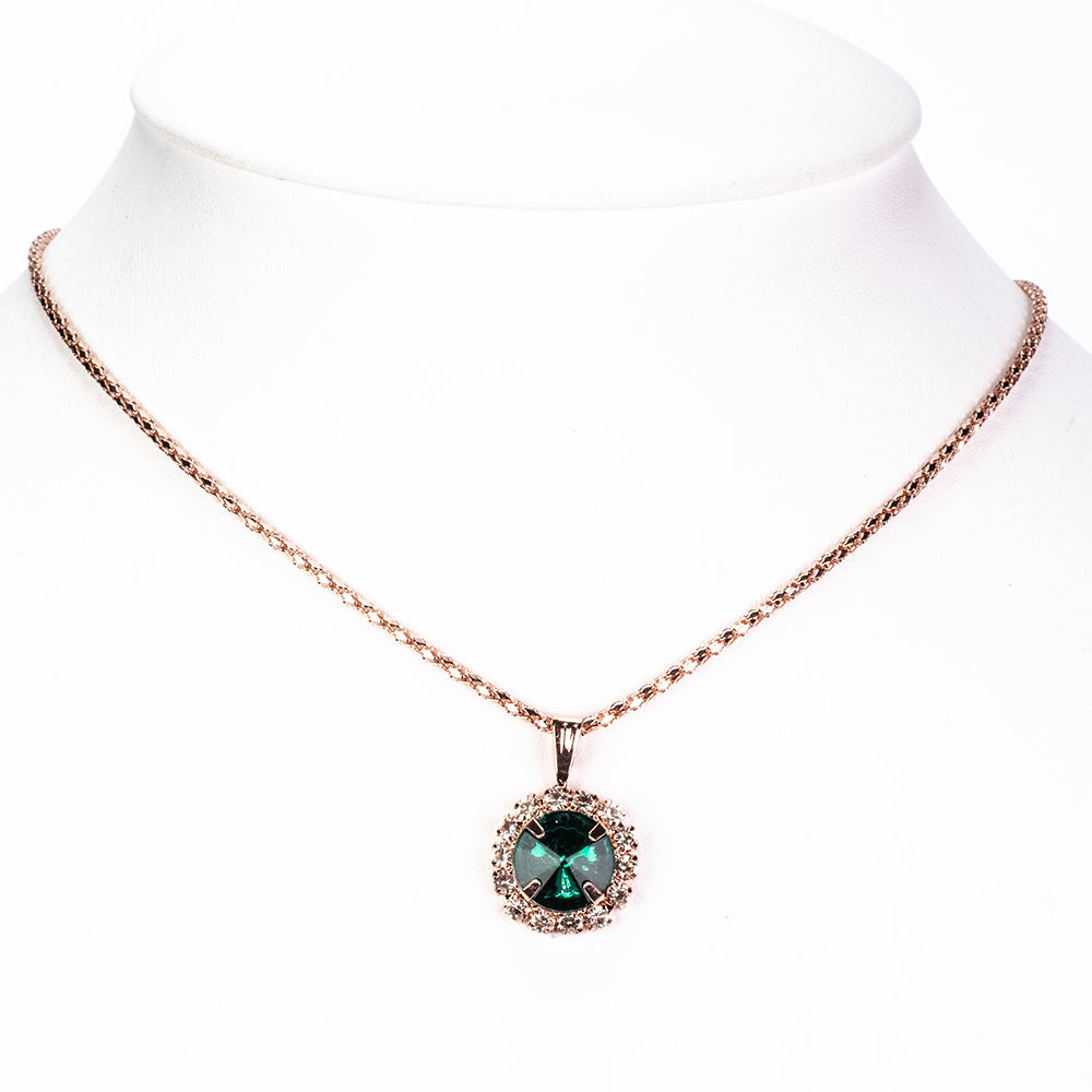 Reloj de Aleación Bañado en Oro con Cristal Emporia® Verde y Cristal Emporia® Blanco ( Collar +Pendientes +Pulsera +Anillo +Colgante )