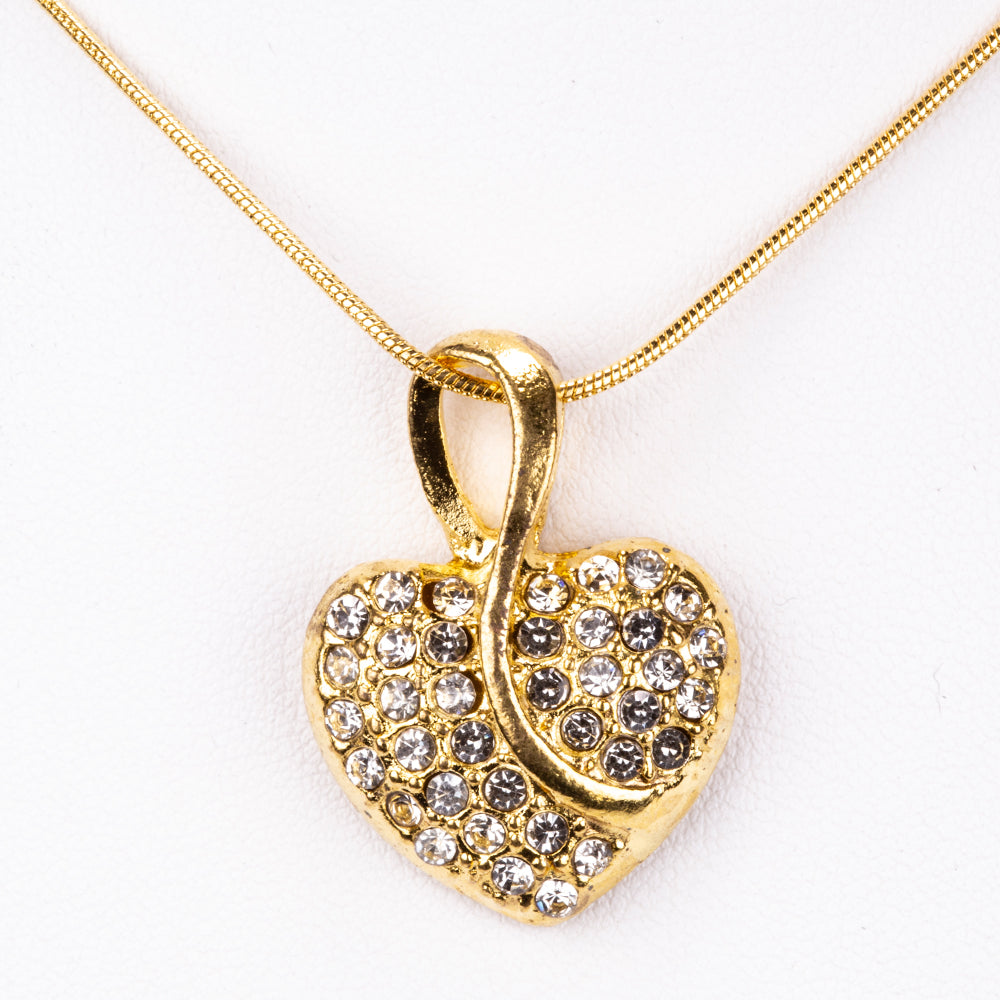 Conjunto de joyería Emporia de 5 piezas, de alta calidad y en tono dorado, presentado en una exclusiva caja de regalo con efecto piel (incluye reloj, pulsera, collar, pendientes y anillo, con cristal blanco Emporia). 3 