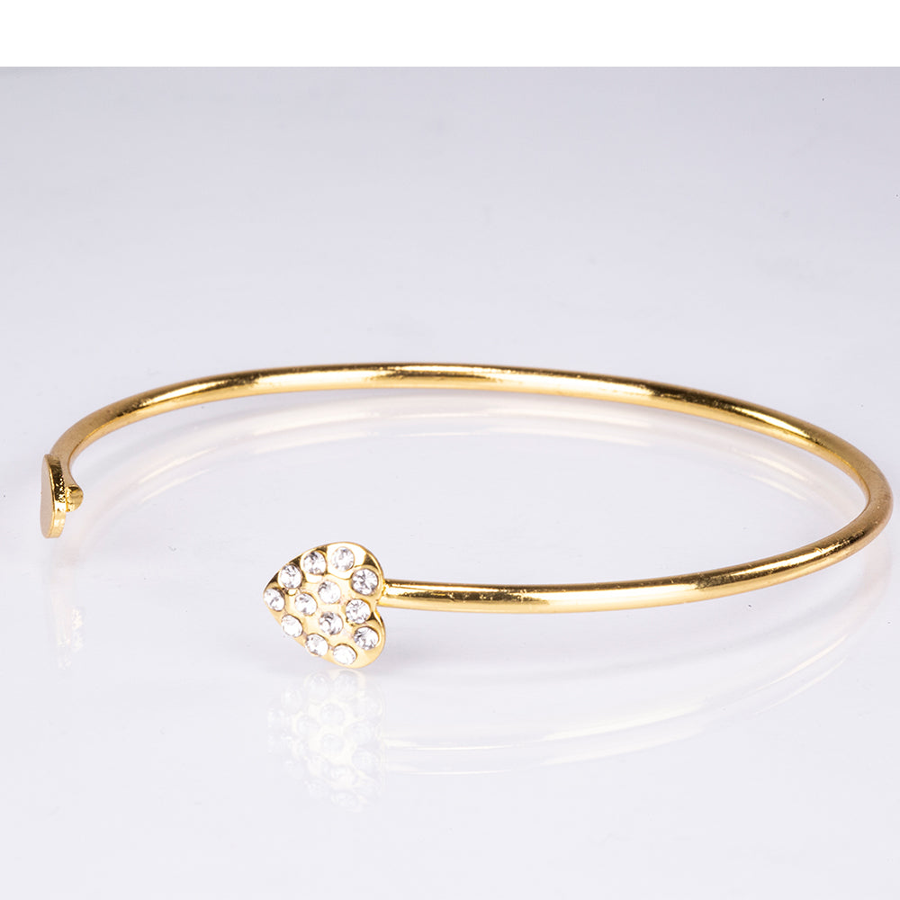 Conjunto de joyería Emporia de 5 piezas, de alta calidad y en tono dorado, presentado en una exclusiva caja de regalo con efecto piel (incluye reloj, pulsera, collar, pendientes y anillo, con cristal blanco Emporia).