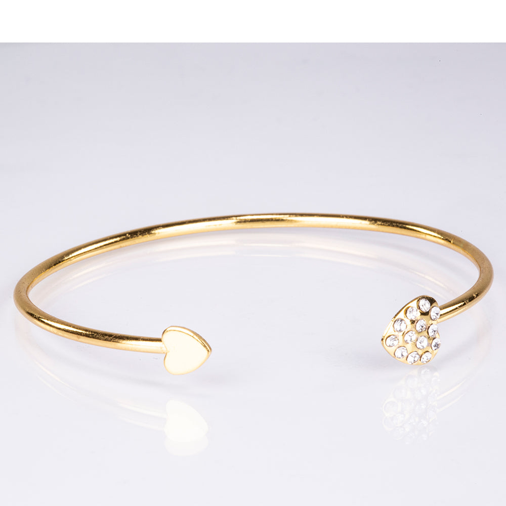 Conjunto de joyería Emporia de 5 piezas, de alta calidad y en tono dorado, presentado en una exclusiva caja de regalo con efecto piel (incluye reloj, pulsera, collar, pendientes y anillo, con cristal blanco Emporia). 9 