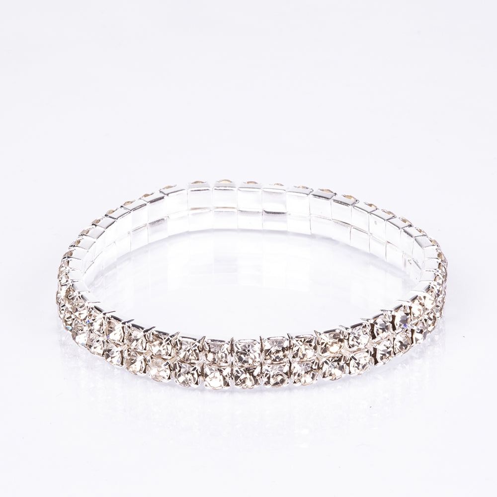 Conjunto de joyería Emporia de 5 piezas, de alta calidad y en tono plateado, presentado en una exclusiva caja de regalo con efecto piel (incluye reloj, pulsera, collar, pendientes y anillo, con cristal blanco Emporia).