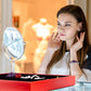 Emporia "Iconic Elizabeth Taylor Red Velvet" Joyero apilable de terciopelo con tapa, rojo