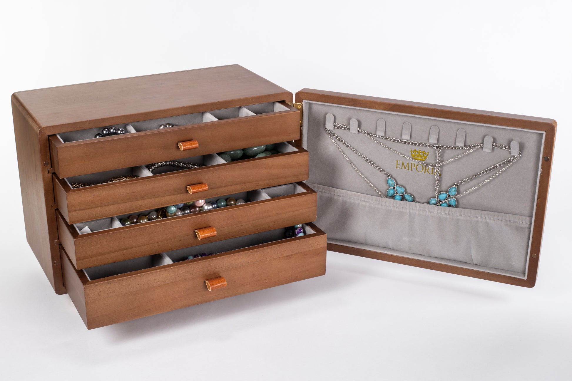 Mini cofre organizador de joyas con múltiples cajones Emporia 2 