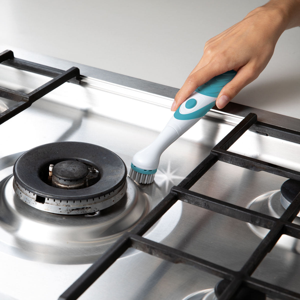 Cepillo de limpieza eléctrico Scrub Buddi XS con 4 cabezales reemplazables