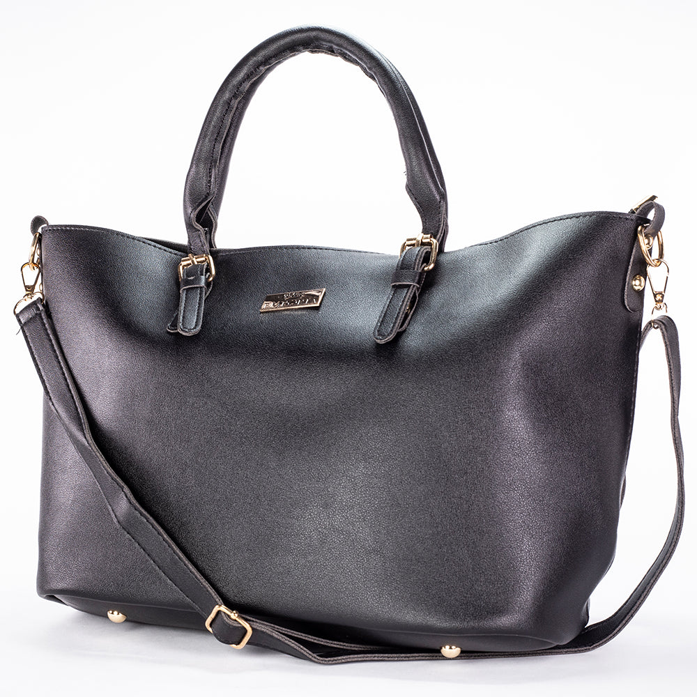 Colección Emporia de primavera 2025 - "Terciopelo oscuro", set de 3 bolsos; negro