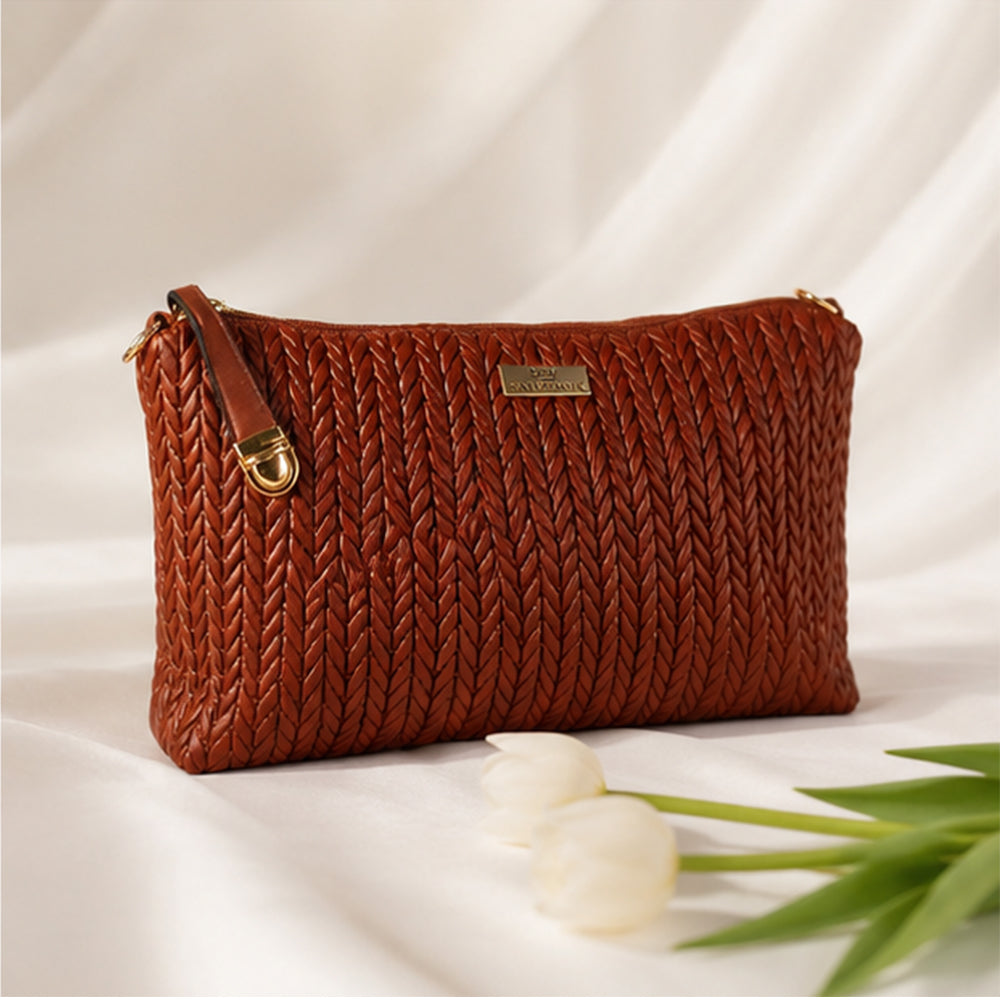 Colección Primavera 2026 de Emporia - "Choco Lux", juego de 6 bolsos; piel sintética, marrón. 9 