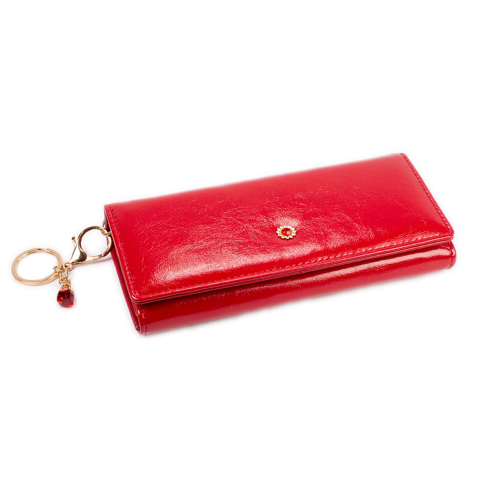 Cartera de privacidad con clave secreta de acceso para mujer. Color: negro y rojo 2 