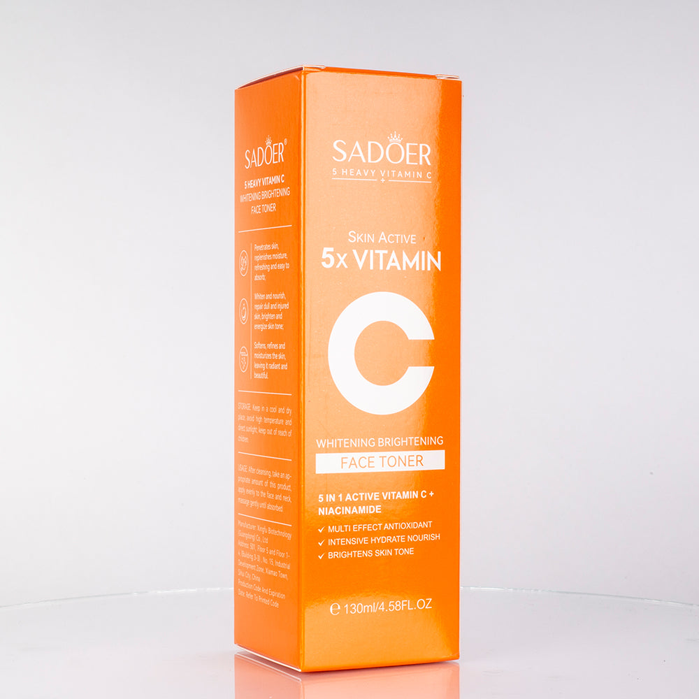 SADOER 5 tipos de tónicos faciales hidratantes y unificadores del tono de la piel con vitamina C 3 