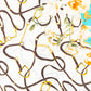Bufanda abrazo floral, 85 x 180 cms, azul claro, 100% seda vegana