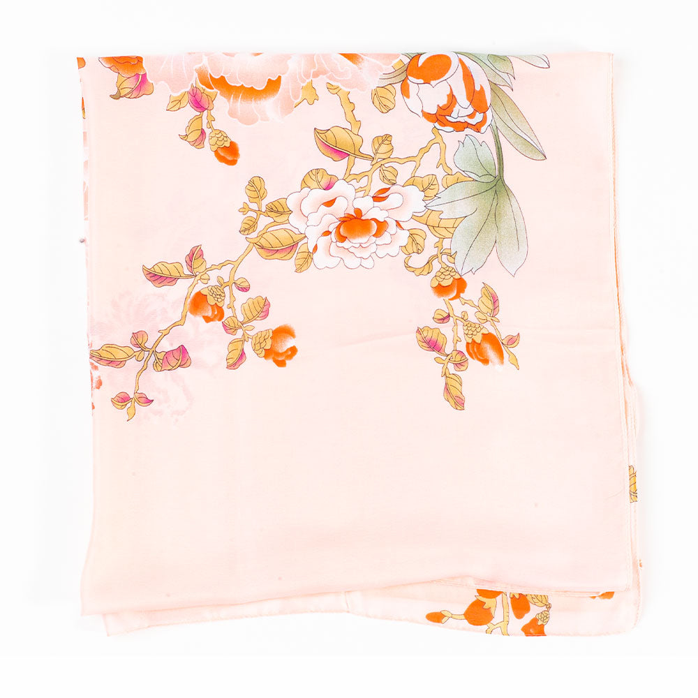 Bufanda legado haitang, 85 x 180 cms, rosa, 100% seda vegana 1 