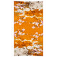Bufanda con estampado inspirado en el Jardín del Edén, color naranja, 85 × 180 cm, 100 % seda vegana.