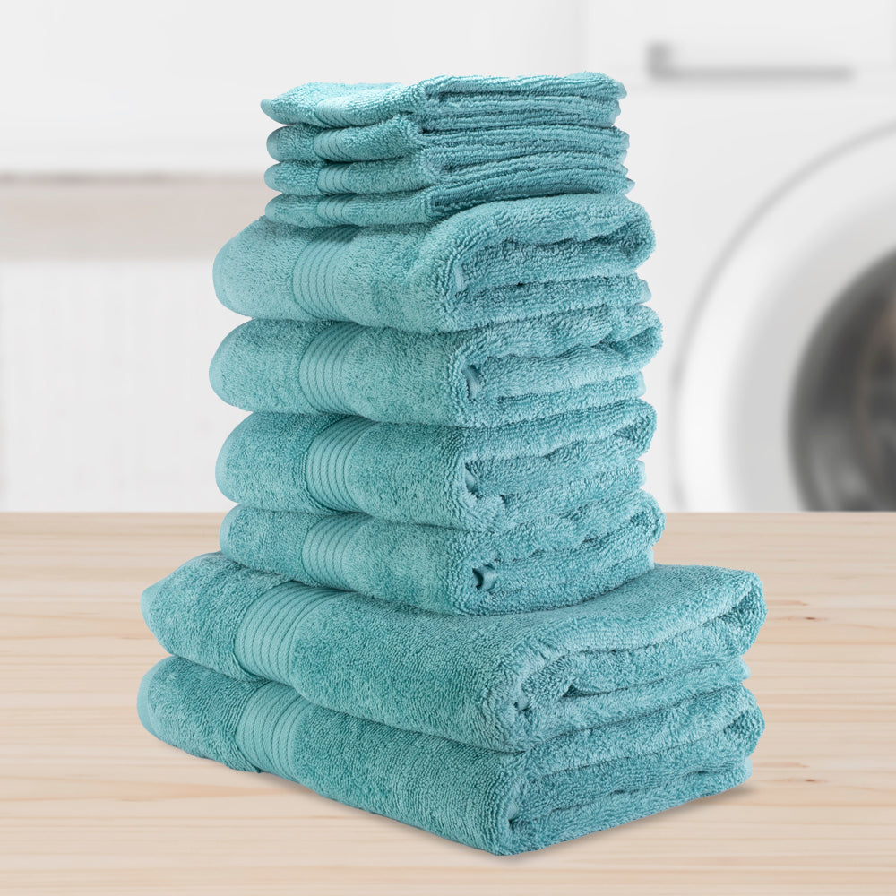 Juego de toallas 100% Algodón Extra Suave 5 + 5 piezas, en colores alegres super brillantes 1 