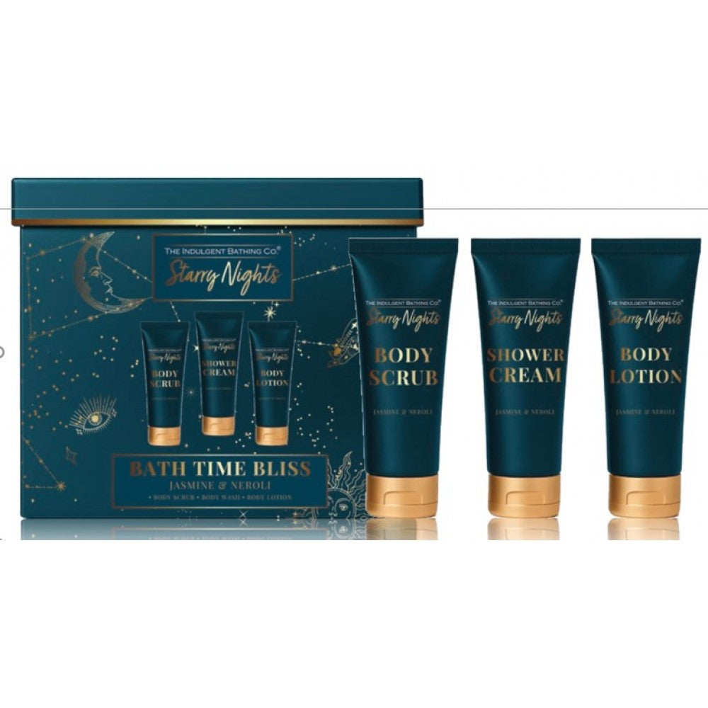 Placer de baño «Noches estrelladas»: set de regalo de lujo para baño y cuerpo con aroma a jazmín y neroli. 1 