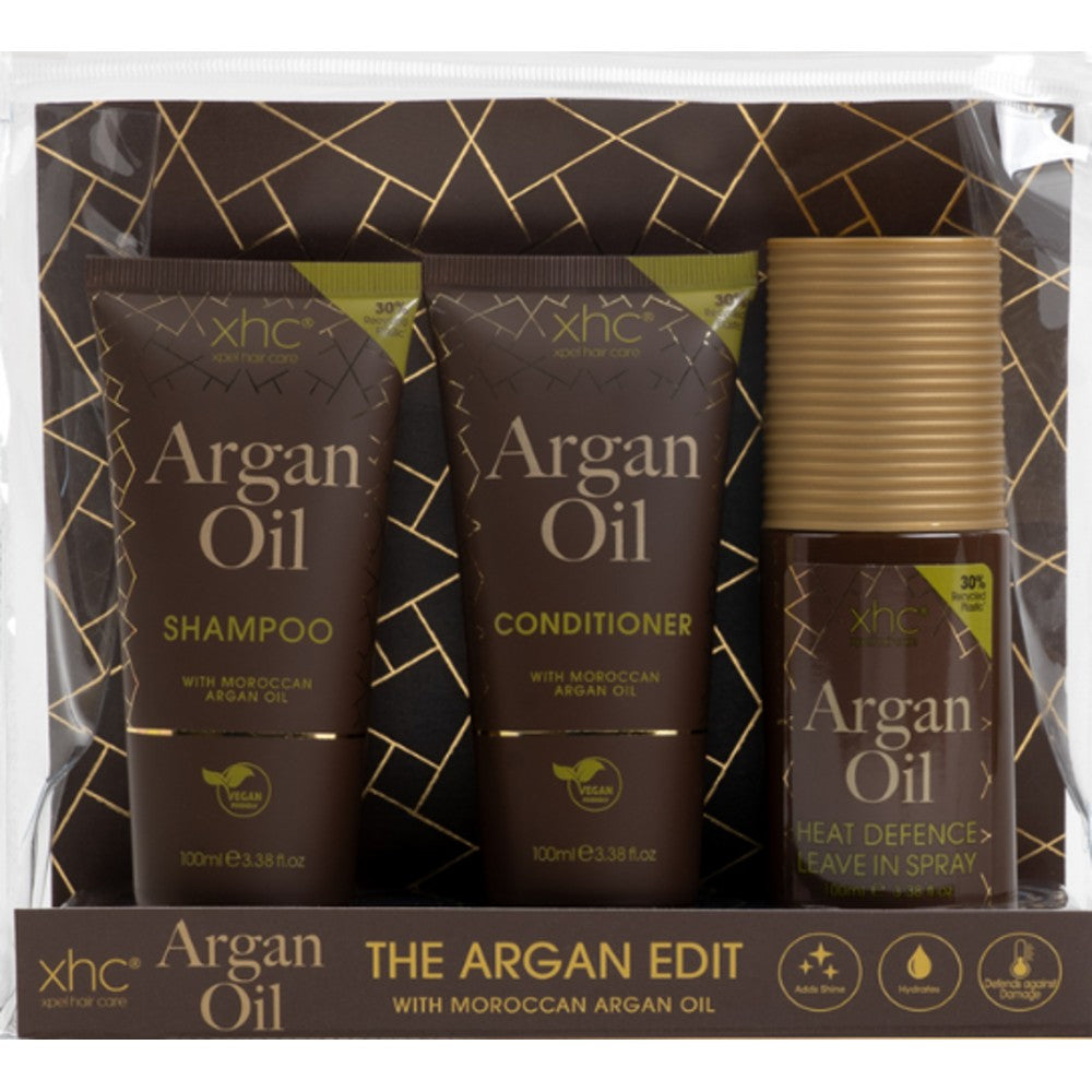 XHC The Argan Edit – Set de regalo para el cuidado del cabello con aceite de argán de Marruecos 1 