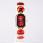 Reloj de Aleación Bañado en Oro con Cristal Emporia® Rojo