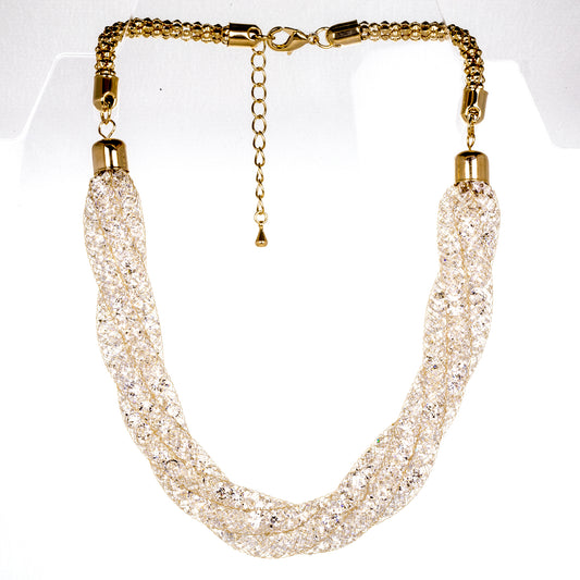 Conjunto de Aleación Bañado en Oro con Cristal Emporia® Multicolor