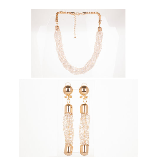 Conjunto de Aleación Bañado en Oro con Cristal Emporia® Multicolor