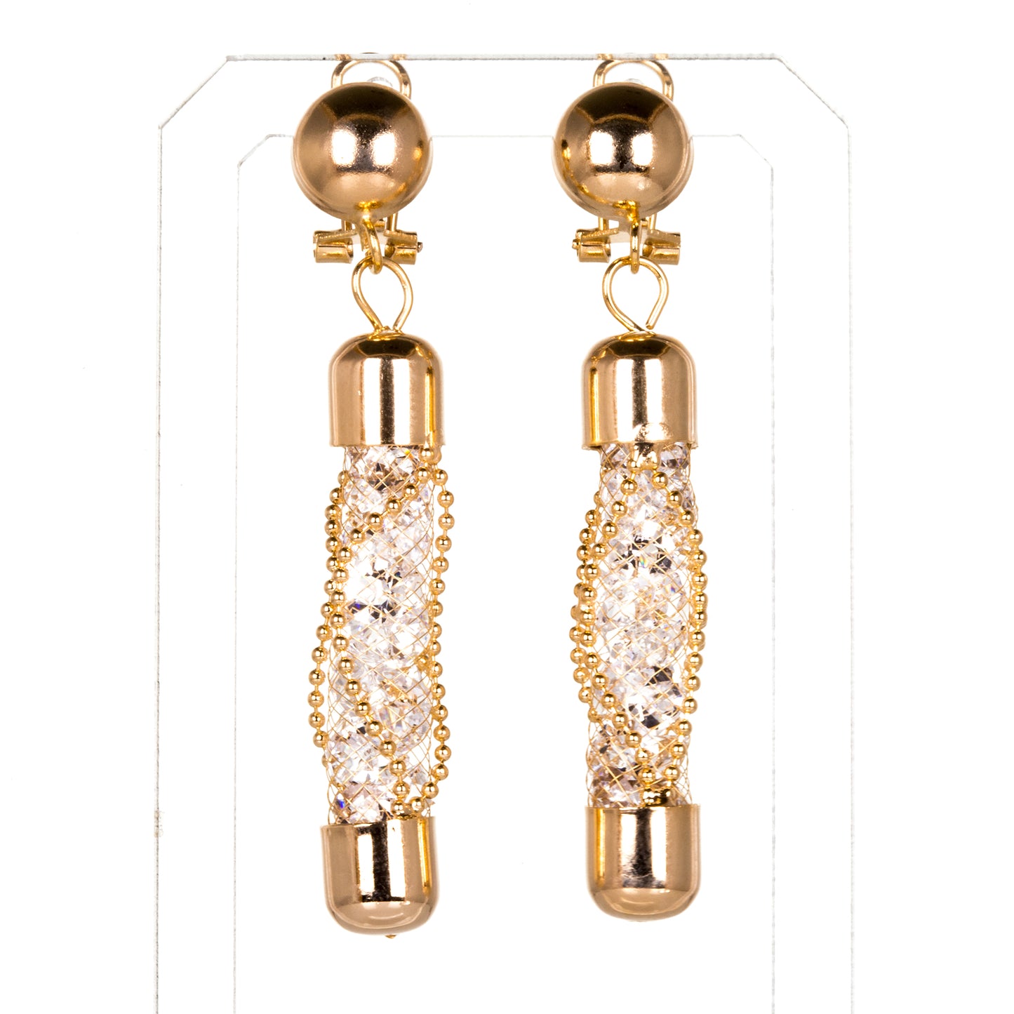 Conjunto de Aleación Bañado en Oro con Cristal Emporia® Blanco