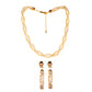 Conjunto de Aleación Bañado en Oro con Cristal Emporia® Blanco