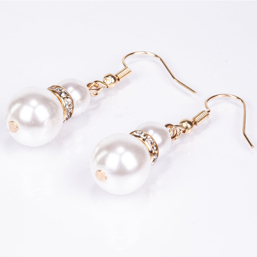 Reloj de Aleación Bañado en Oro con Cristal Emporia® Blanco ( Collar +Pendientes +Pulsera ) 3 