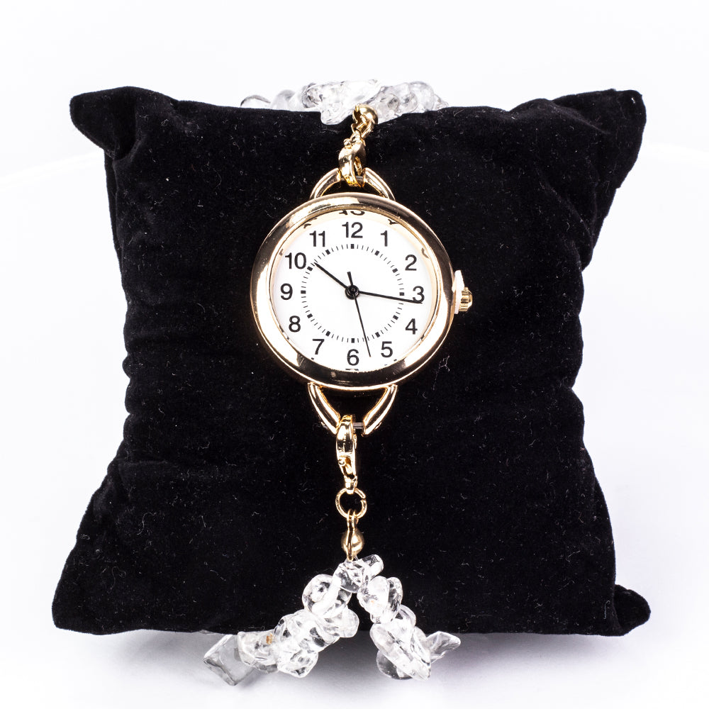 Reloj de Aleación Bañado en Oro con Turquesa y Amatista ( Pulsera ) 6 