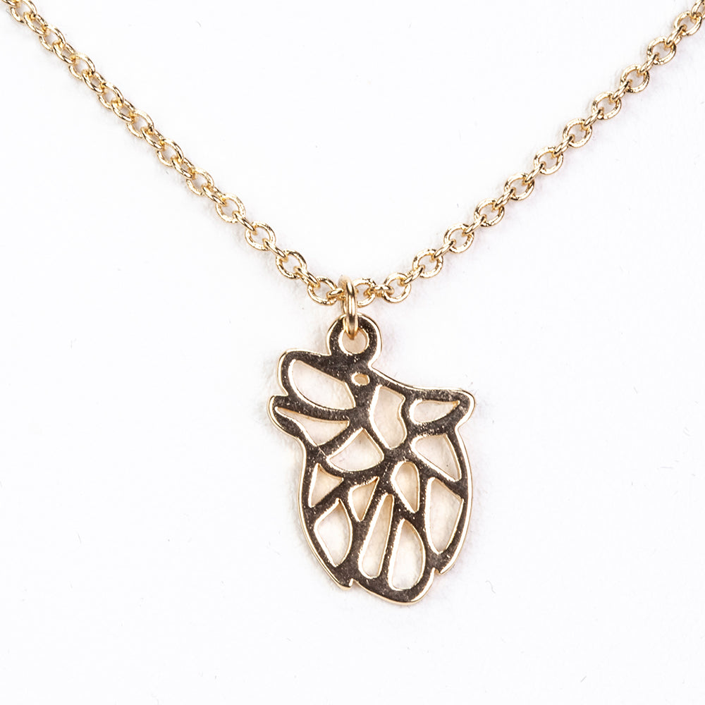 Conjunto de Aleación Bañado en Oro ( Collar +Pulsera )
