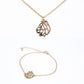 Conjunto de Aleación Bañado en Oro ( Collar +Pulsera )