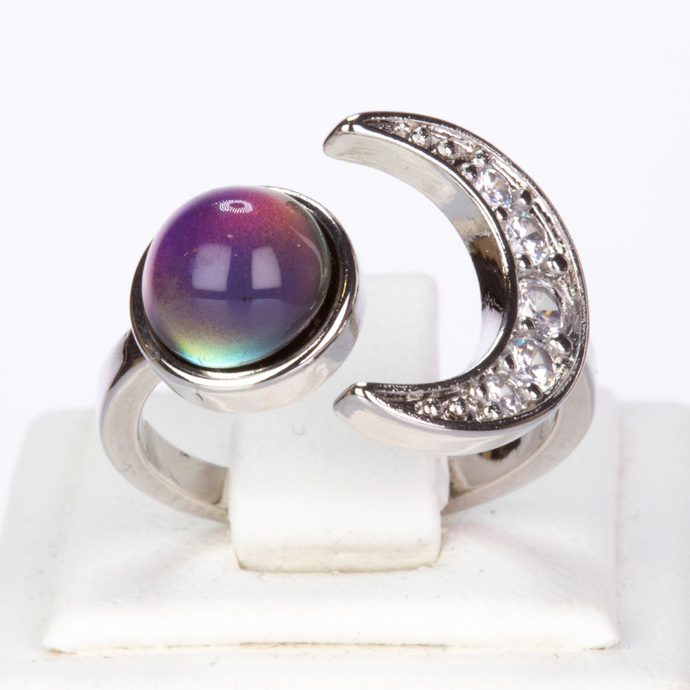 Anillo de Aleación Bañado en Oro con Cristal Emporia® Blanco 1 